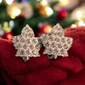Maple Leaf Screwback Earrings Marked           Anthony
